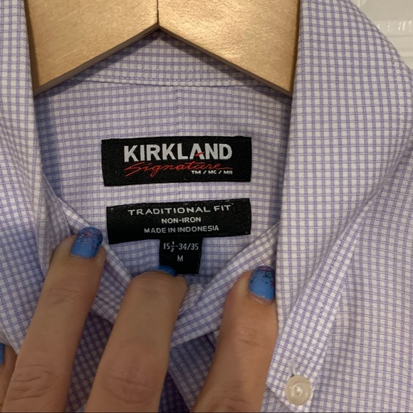 Bundle of 3 Kirkland Signature Men’s Button Down Collared Shirts Size M - Picture 10 of 11